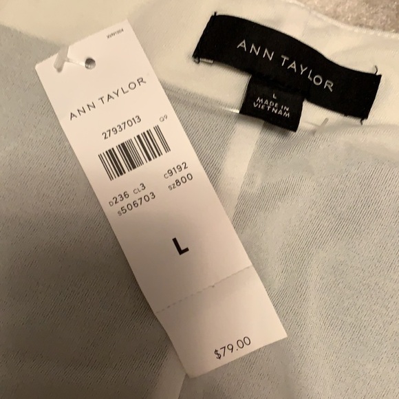 Ann Taylor white/ black fully lined stretchy skirt - Picture 5 of 10